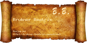 Brukner Beatrix névjegykártya