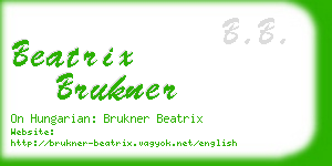 beatrix brukner business card